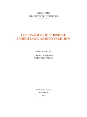 cover image of Les usages du possible
